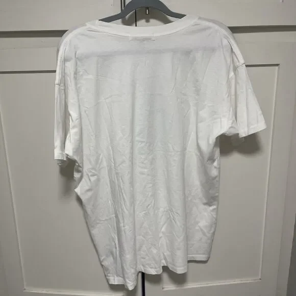 Daydreamer Guest Check Tee Short Sleeve White Shirt Oversized Sz M NWT - Picture 5 of 9